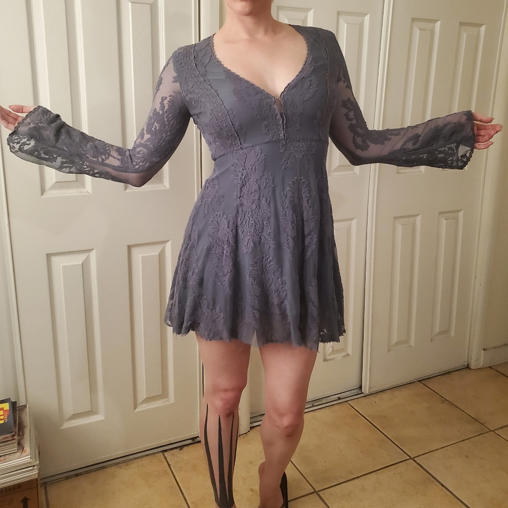 Boho blue Free People dress